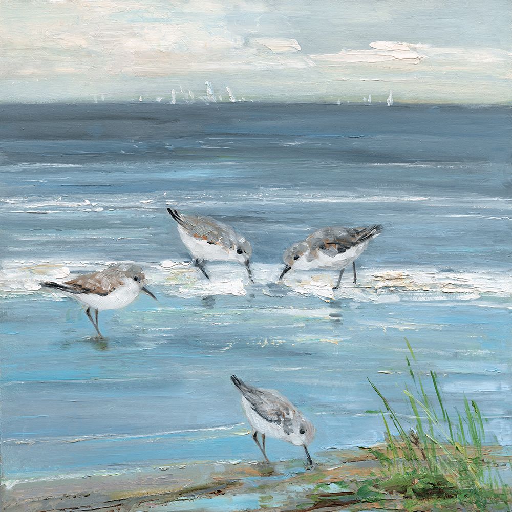 Dunlin Beach II art print by Sally Swatland for $57.95 CAD