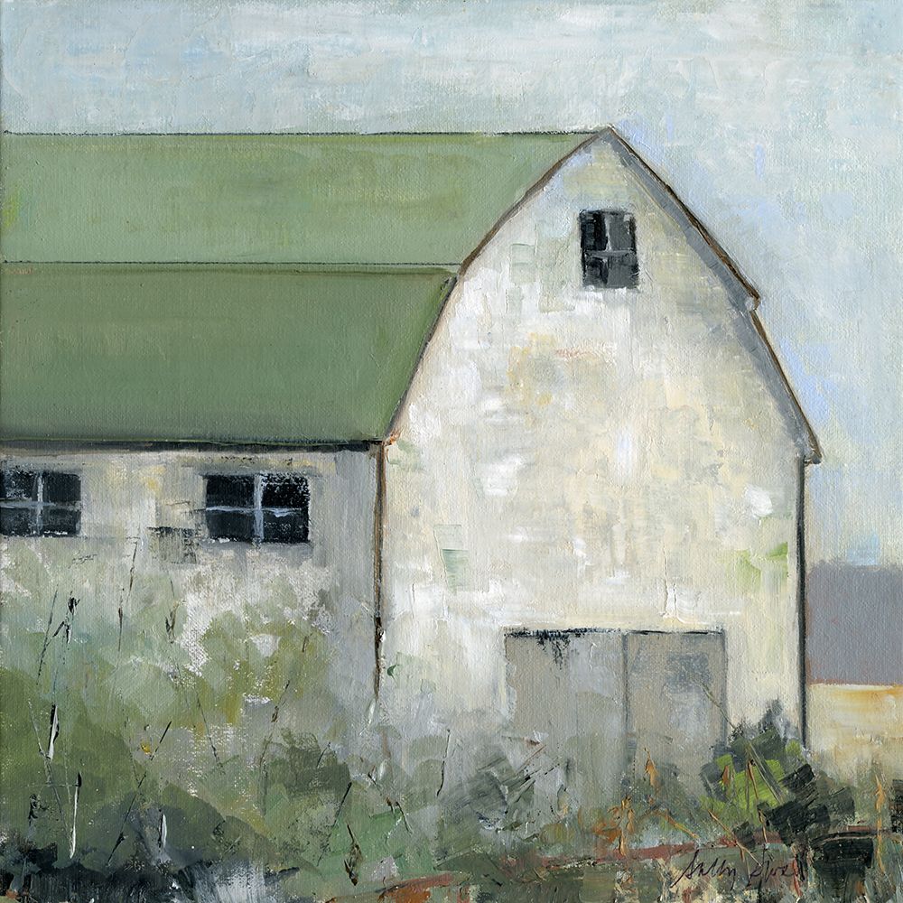 Green Roof Barn art print by Sally Swatland for $57.95 CAD