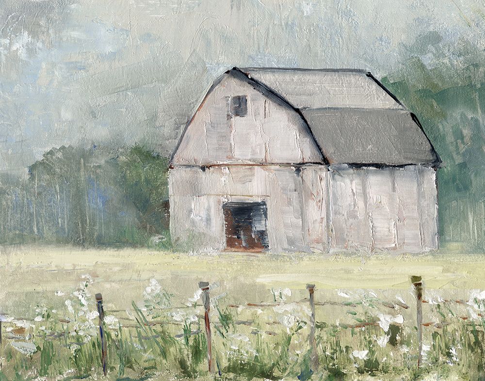 Fence Line and Hay art print by Sally Swatland for $57.95 CAD