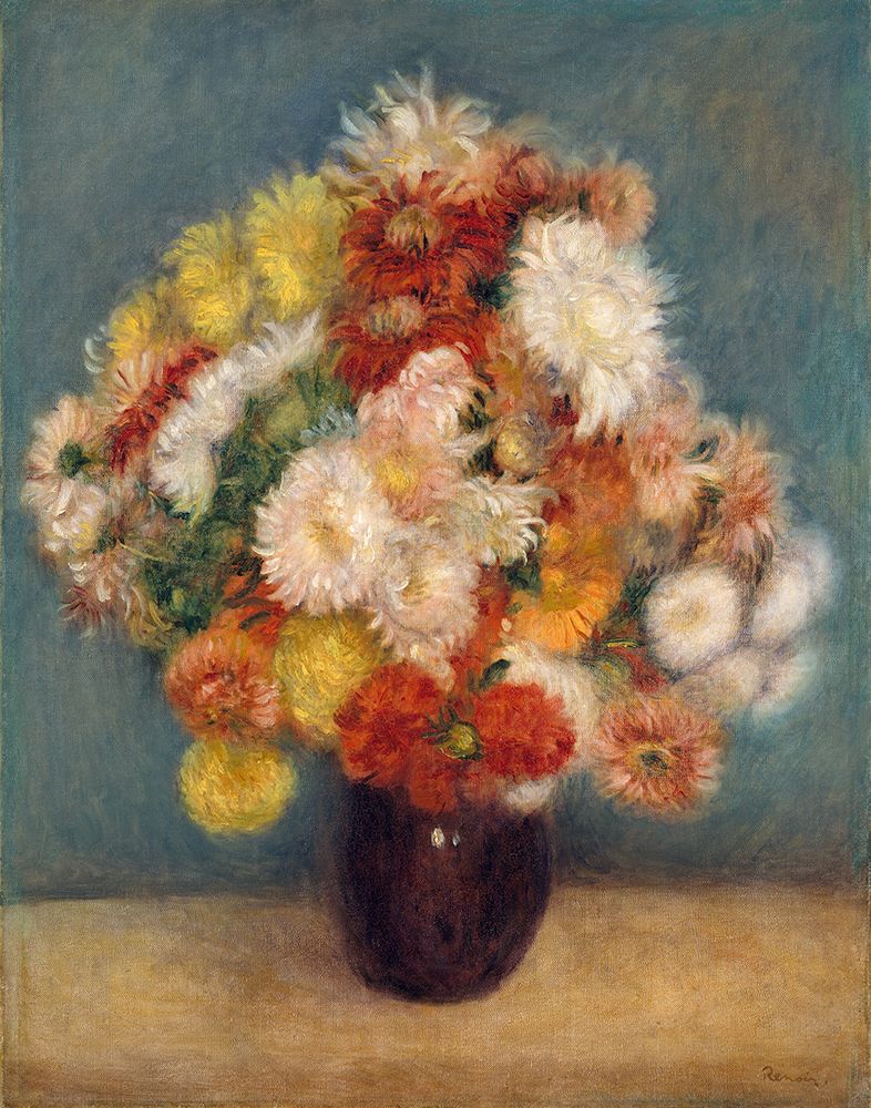 Colorful Chrysanthemums art print by Auguste Renoir for $57.95 CAD