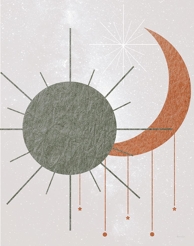 Soft Jeweled Moon art print by Daniela Santiago for $57.95 CAD