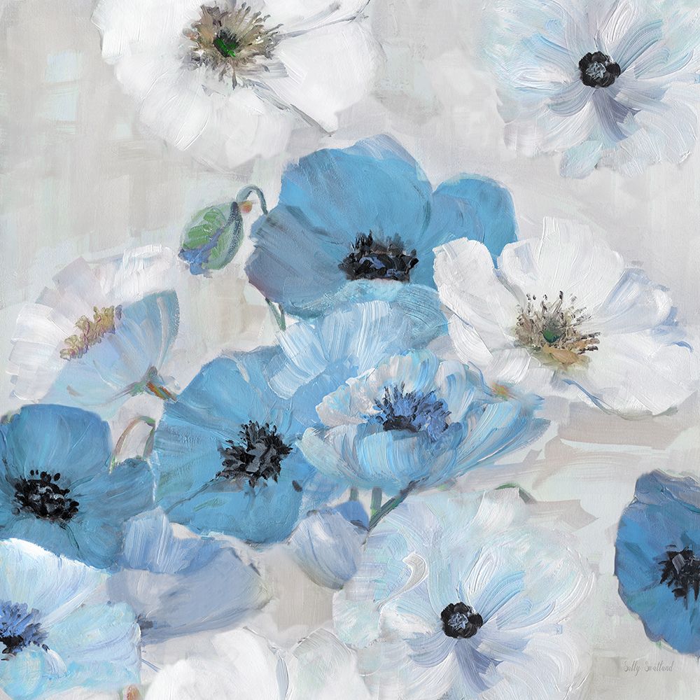 Soft Blue Confetti Floral II art print by Sally Swatland for $57.95 CAD