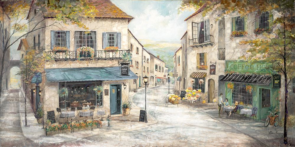 Coffee House Corner art print by Ruane Manning for $57.95 CAD
