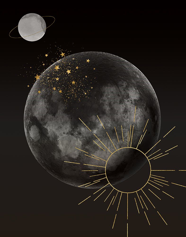 Celestial Gold I art print by Daniela Santiago for $57.95 CAD