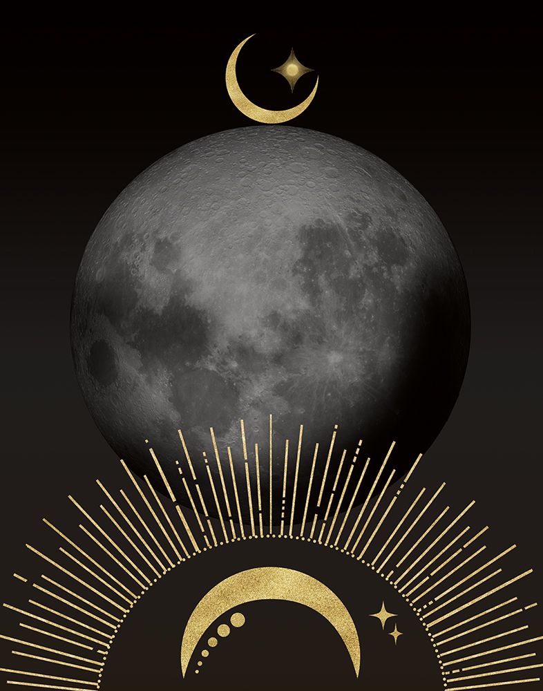 Celestial Gold II art print by Daniela Santiago for $57.95 CAD