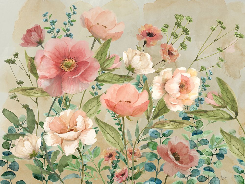 Floral Surprise Garden art print by Nan for $57.95 CAD