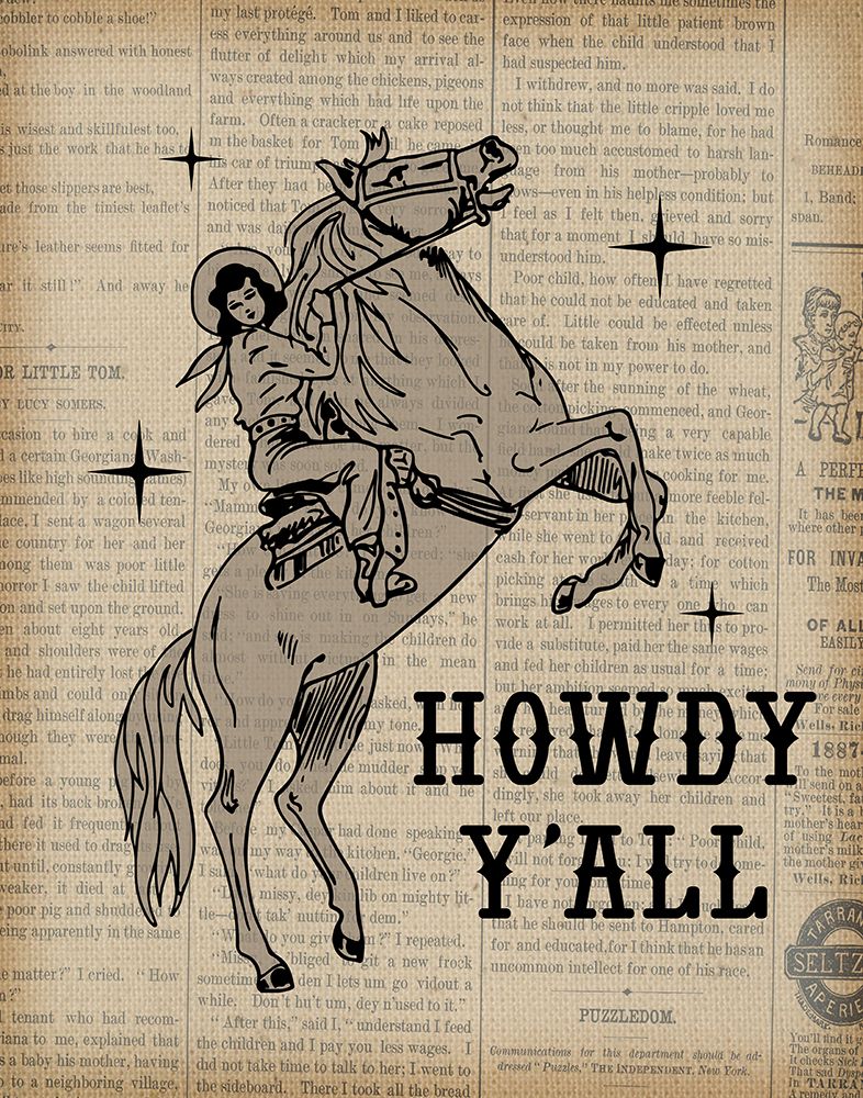 Howdy Cowgirl art print by Daniela Santiago for $57.95 CAD