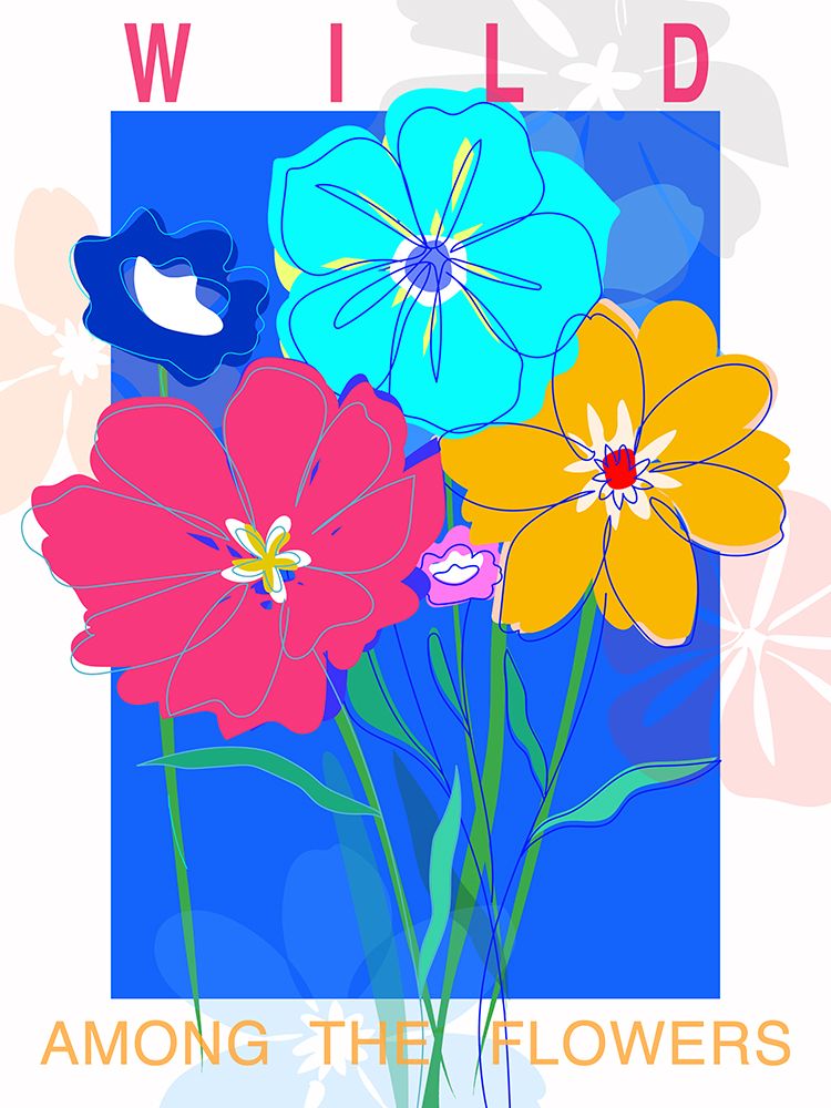 Pop Wildflower Bouquet art print by CAD Design for $57.95 CAD