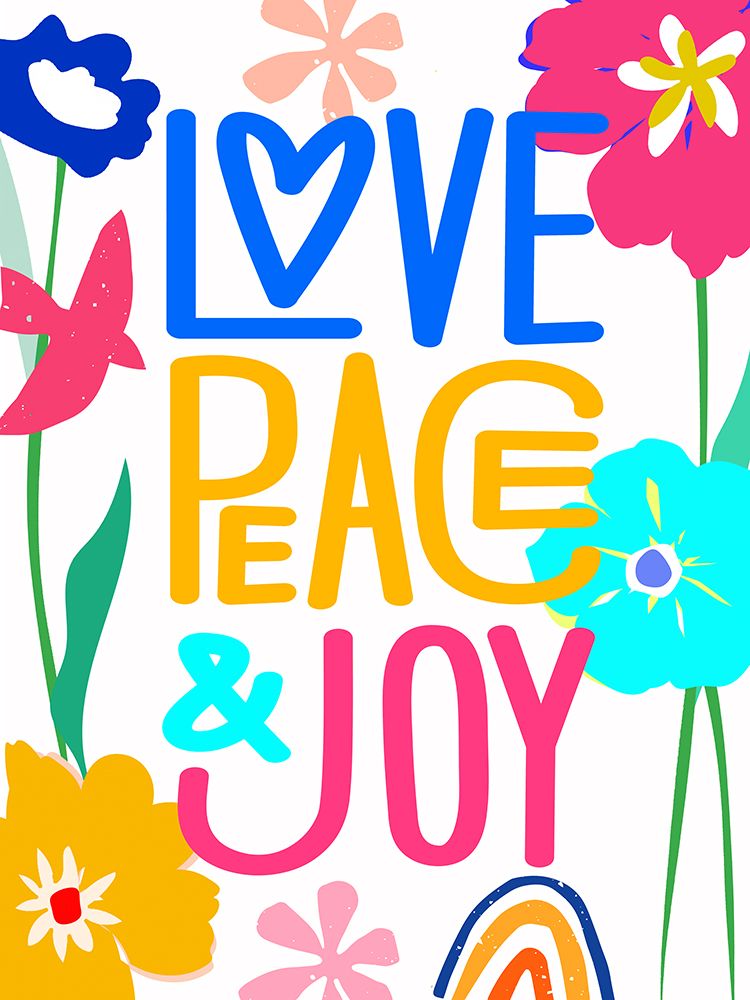 Pop Love Peace Joy art print by CAD Design for $57.95 CAD