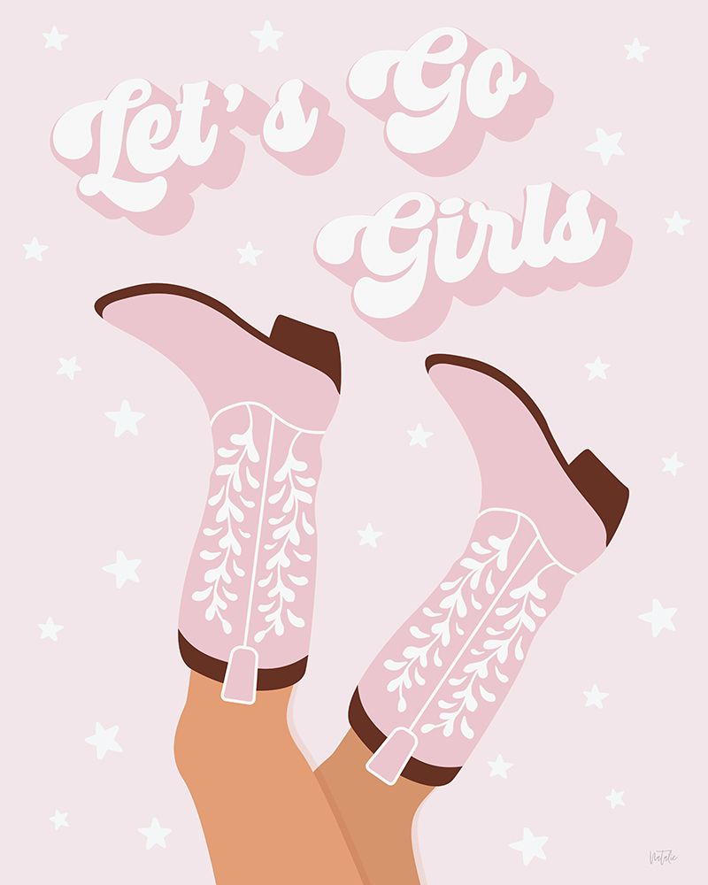 Lets Go Girls Cowgirl art print by Natalie Carpentieri for $57.95 CAD
