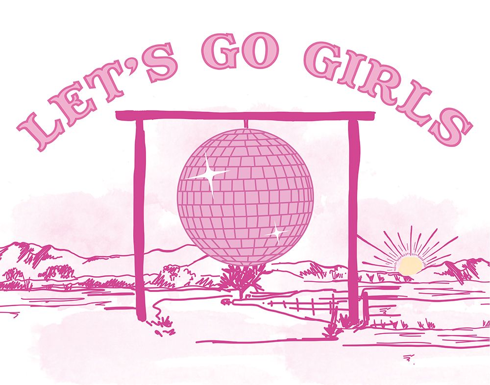 Lets Go Girls Disco art print by Daniela Santiago for $57.95 CAD