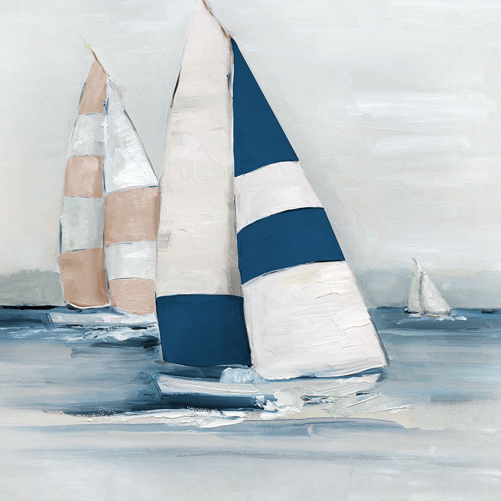 Nautical Sails I art print by Sally Swatland for $57.95 CAD