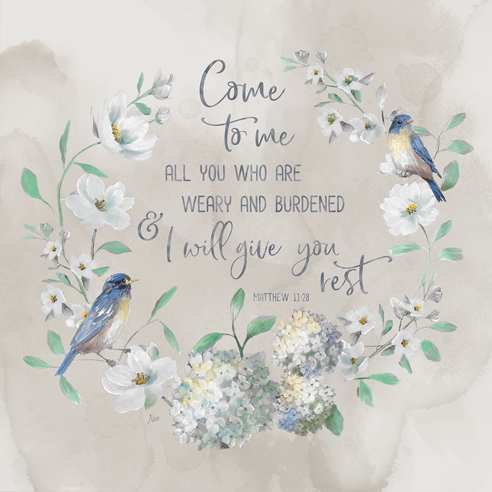 Come to Me Wreath art print by Nan for $57.95 CAD