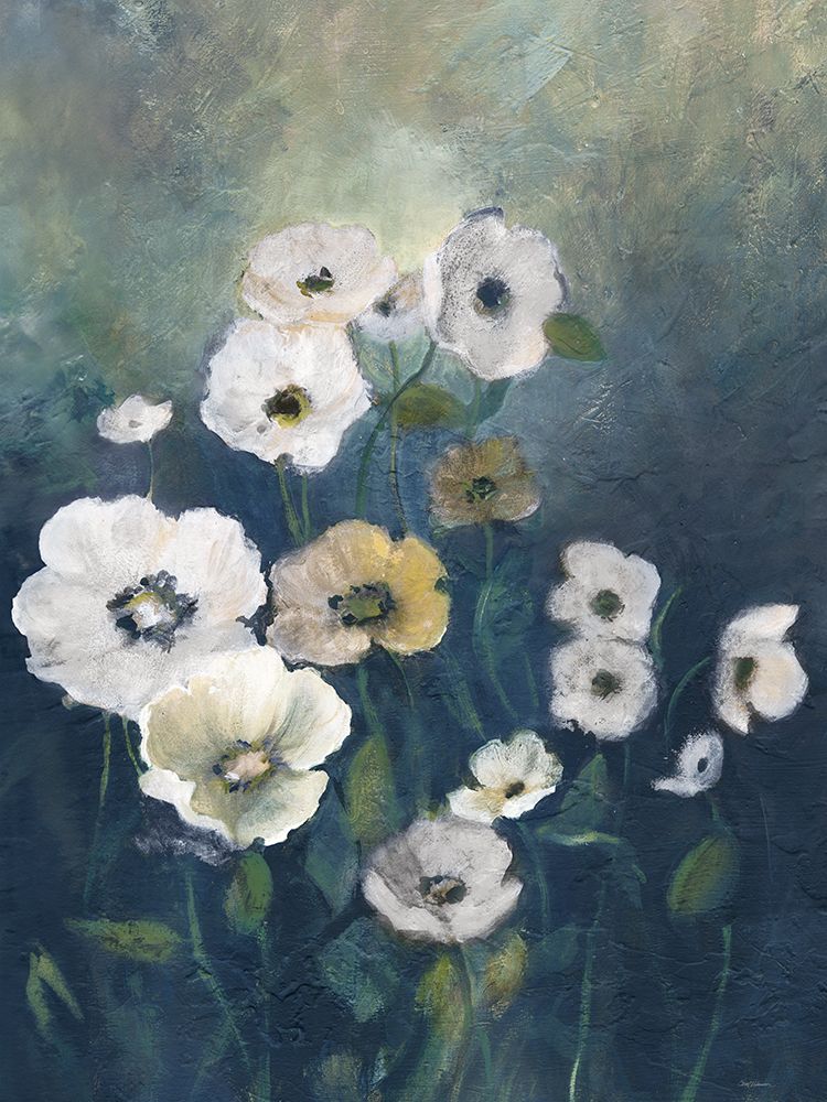 White Poppies at Dawn I art print by Carol Robinson for $57.95 CAD