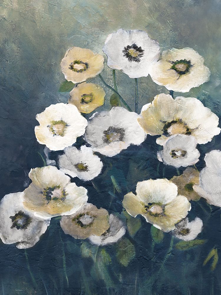 White Poppies at Dawn II art print by Carol Robinson for $57.95 CAD