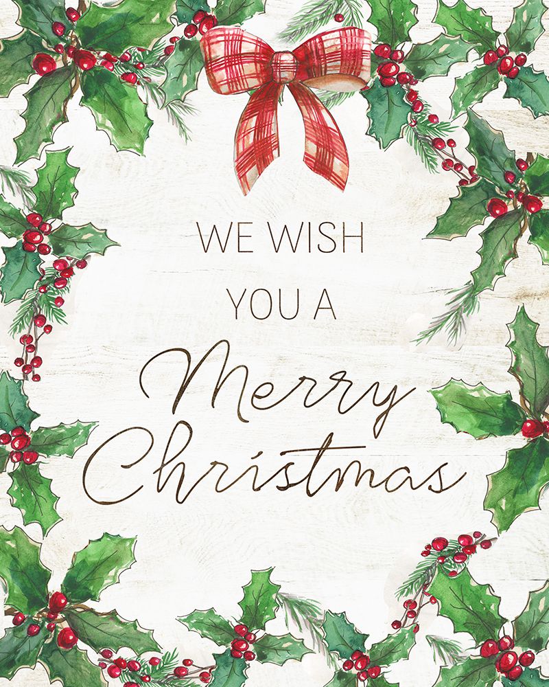 Merry Christmas Bow art print by Nan for $57.95 CAD