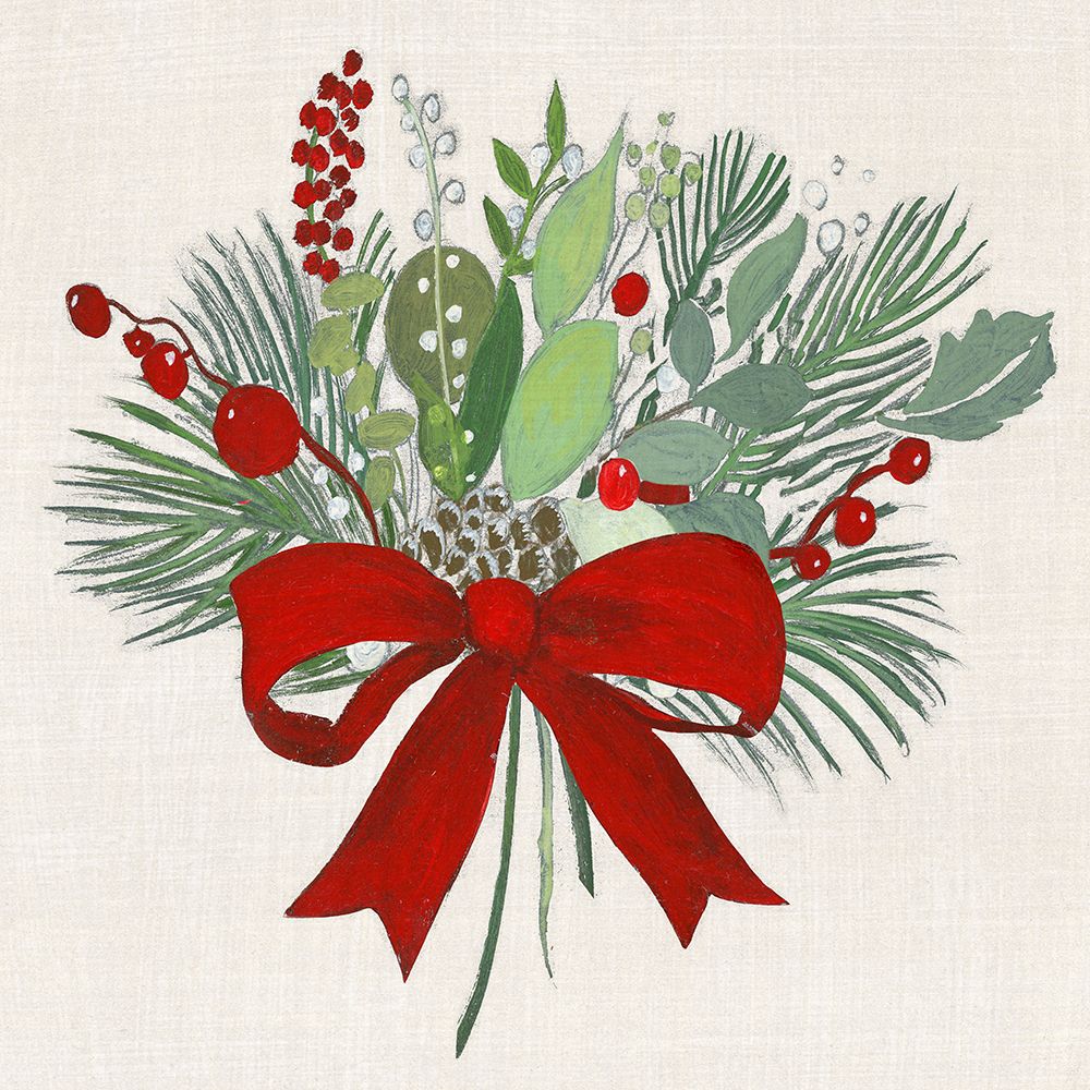 Merry Berry Bow art print by Janet Tava for $57.95 CAD