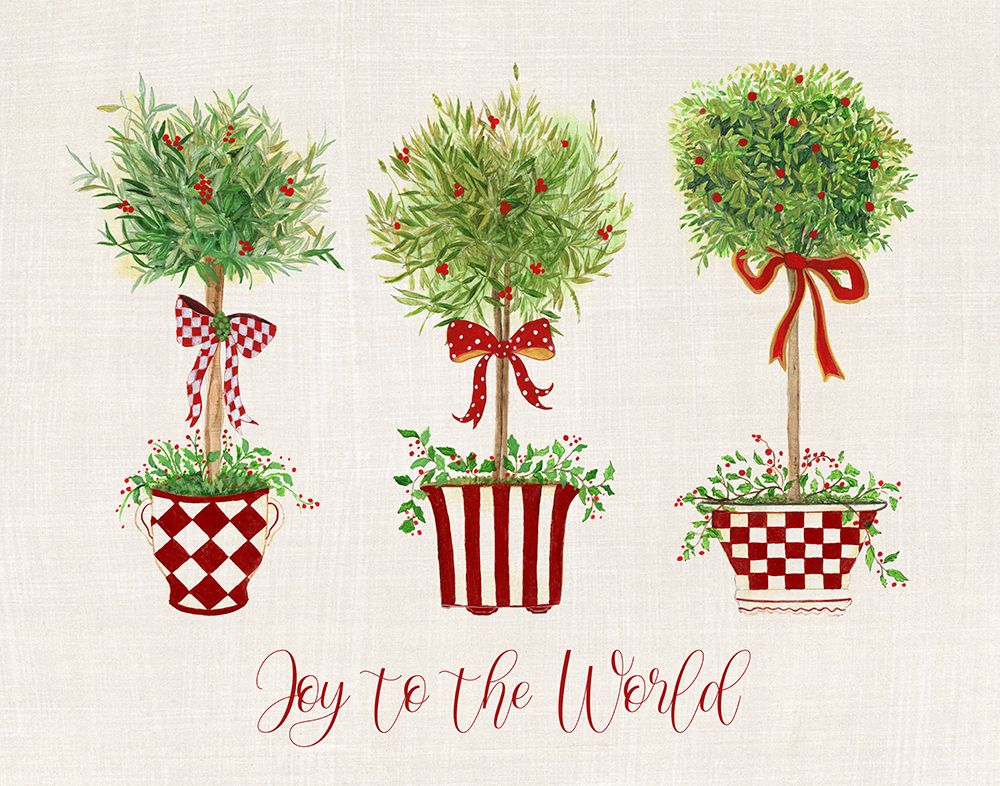 Joy to the World Bow art print by Janet Tava for $57.95 CAD