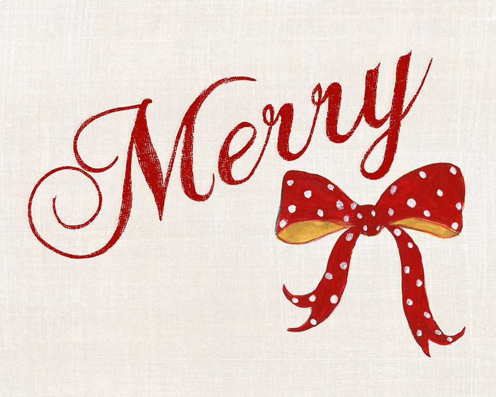 Merry Bow art print by Janet Tava for $57.95 CAD