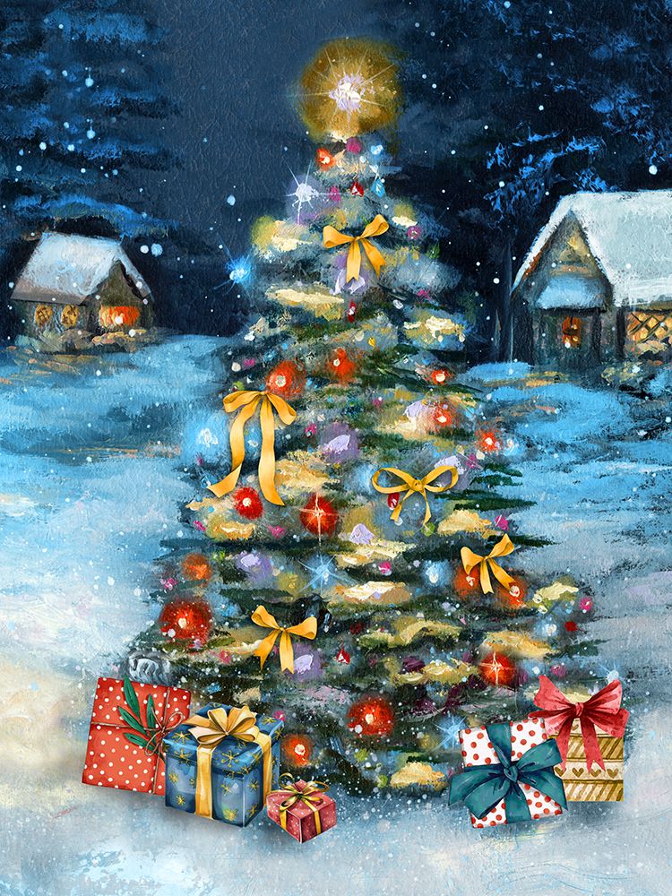 Christmas Gathering art print by Donna Brooks for $57.95 CAD
