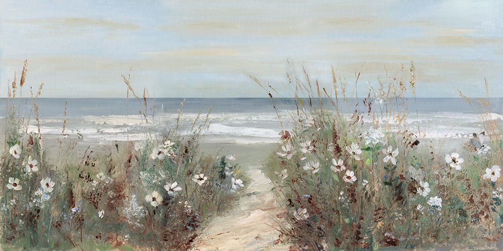 Wildflower Coastline View art print by Sally Swatland for $57.95 CAD