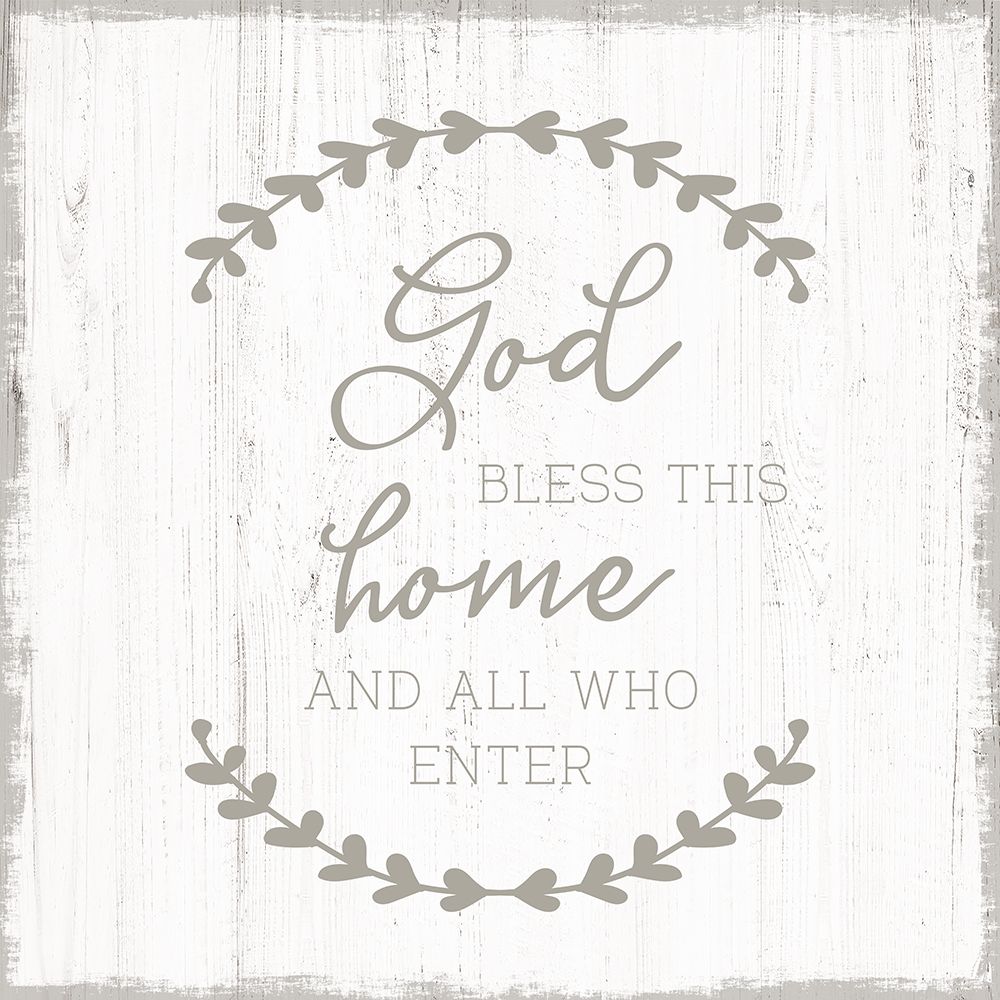 God Bless This Home art print by CAD Design for $57.95 CAD
