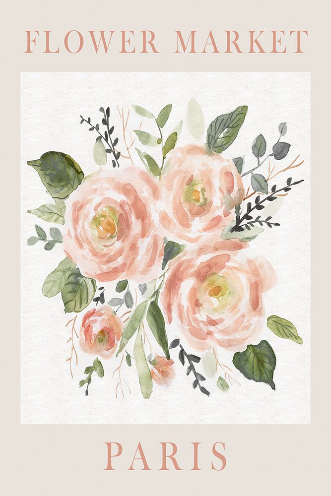 Paris Flower Market Poster art print by Carol Robinson for $57.95 CAD
