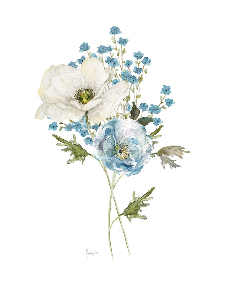 Botanical Blues I art print by Livi Finn for $57.95 CAD