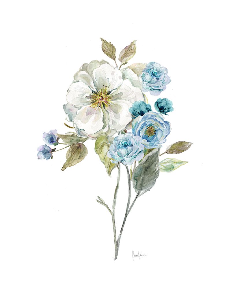 Botanical Blues II art print by Livi Finn for $57.95 CAD