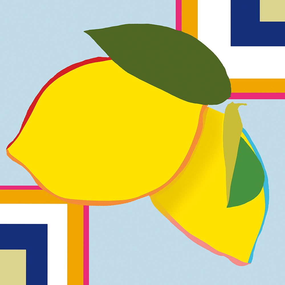 Geometric Lemon art print by Daniela Santiago for $57.95 CAD