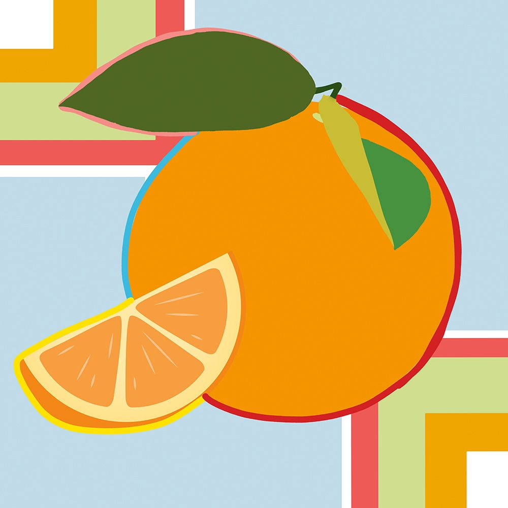 Geometric Orange art print by Daniela Santiago for $57.95 CAD