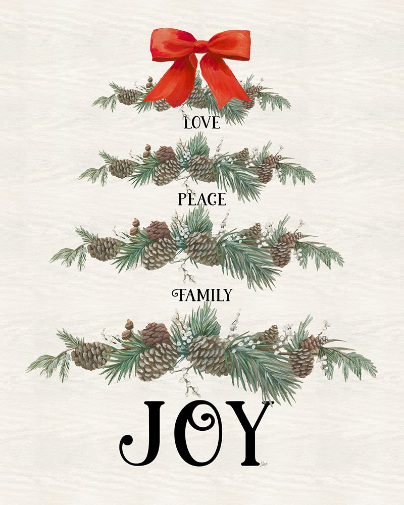 Love Peace Family Joy Swag art print by Nan for $57.95 CAD