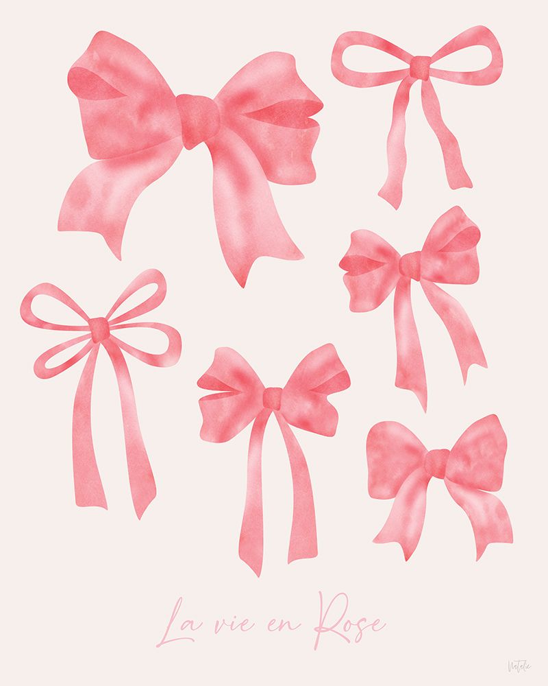 La Vie en Rose Bows art print by Natalie Carpentieri for $57.95 CAD