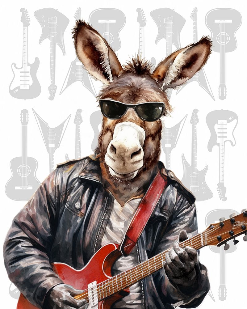Rock On Donkey art print by CAD Design for $57.95 CAD