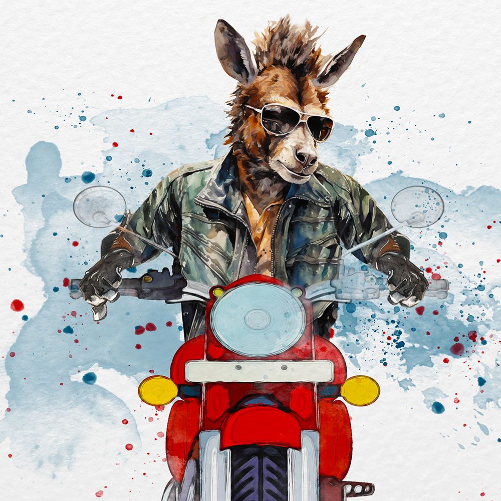 Donkey Biker art print by CAD Design for $57.95 CAD