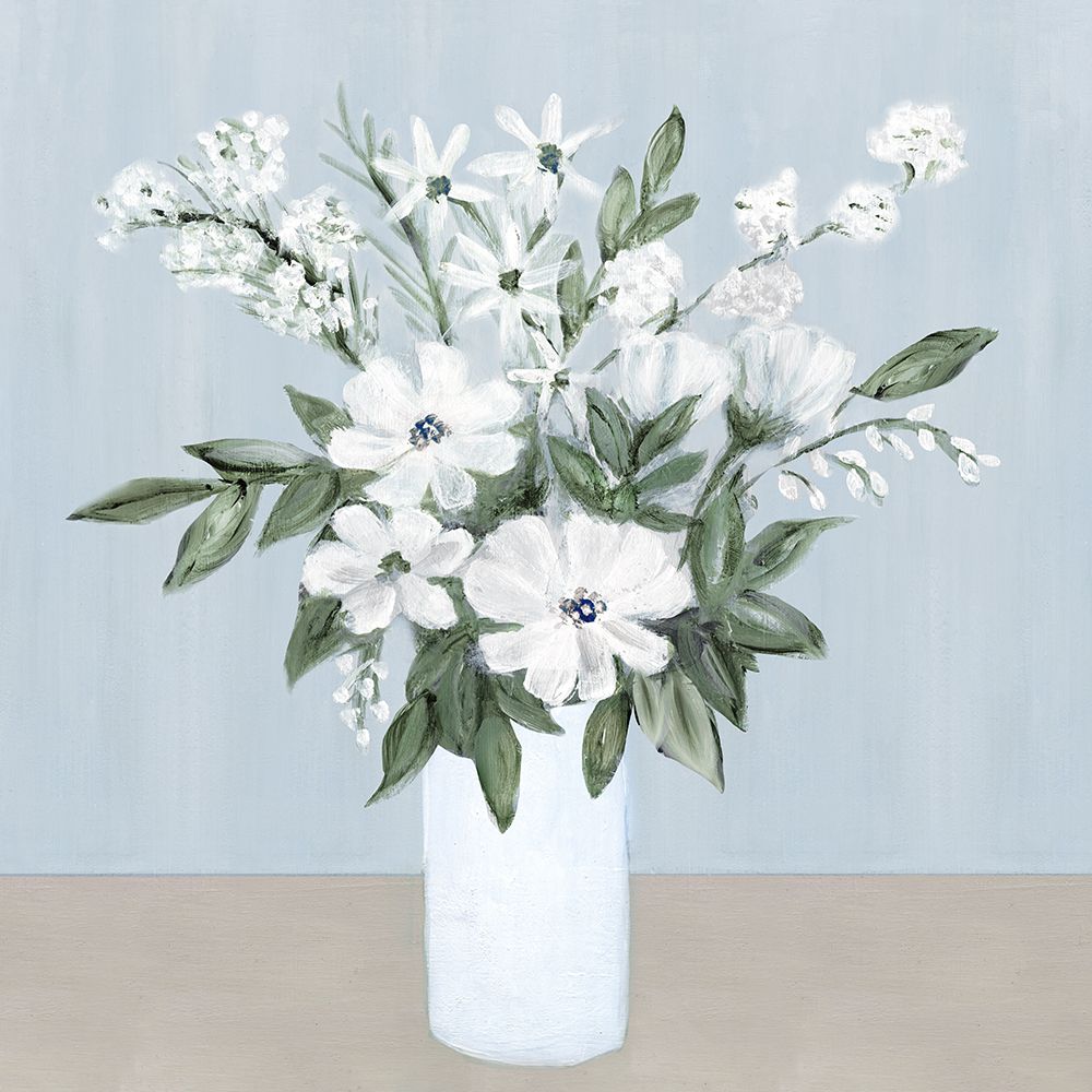 Milk Glass Bouquet I art print by Marilyn Dunlap for $57.95 CAD