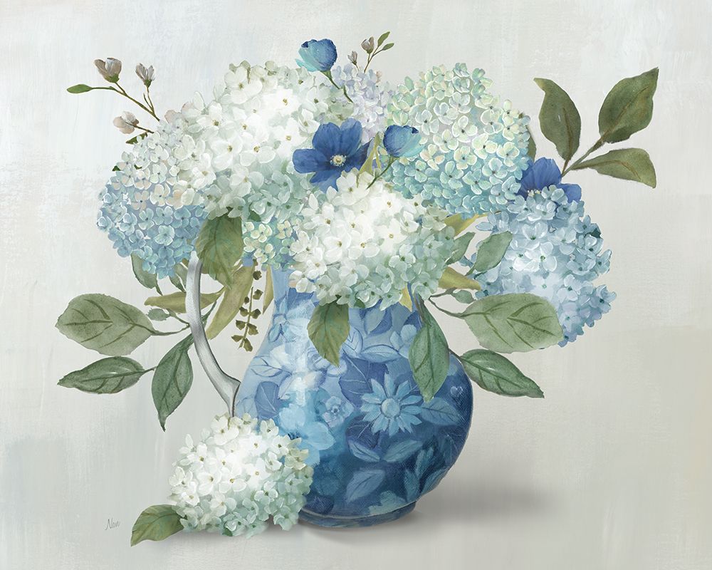 Old Fashion Hydrangeas I art print by Nan for $57.95 CAD