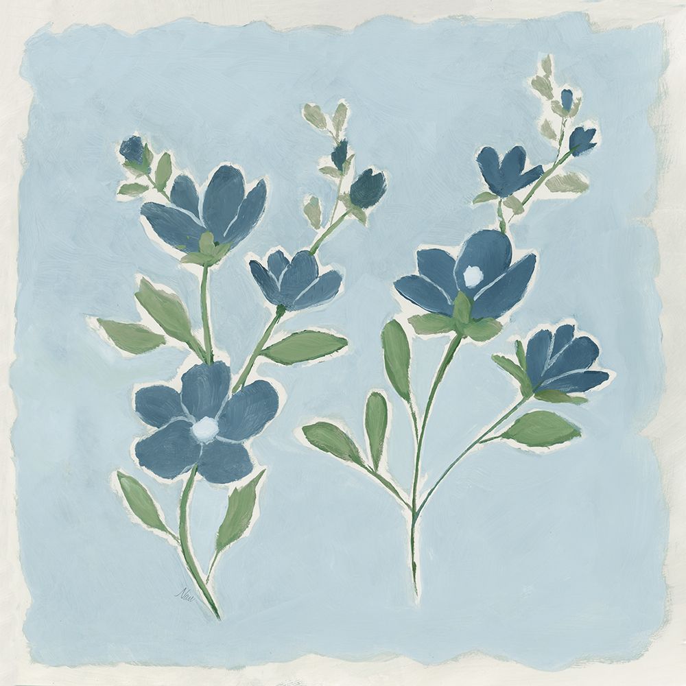 Blue on Blue I art print by Nan for $57.95 CAD