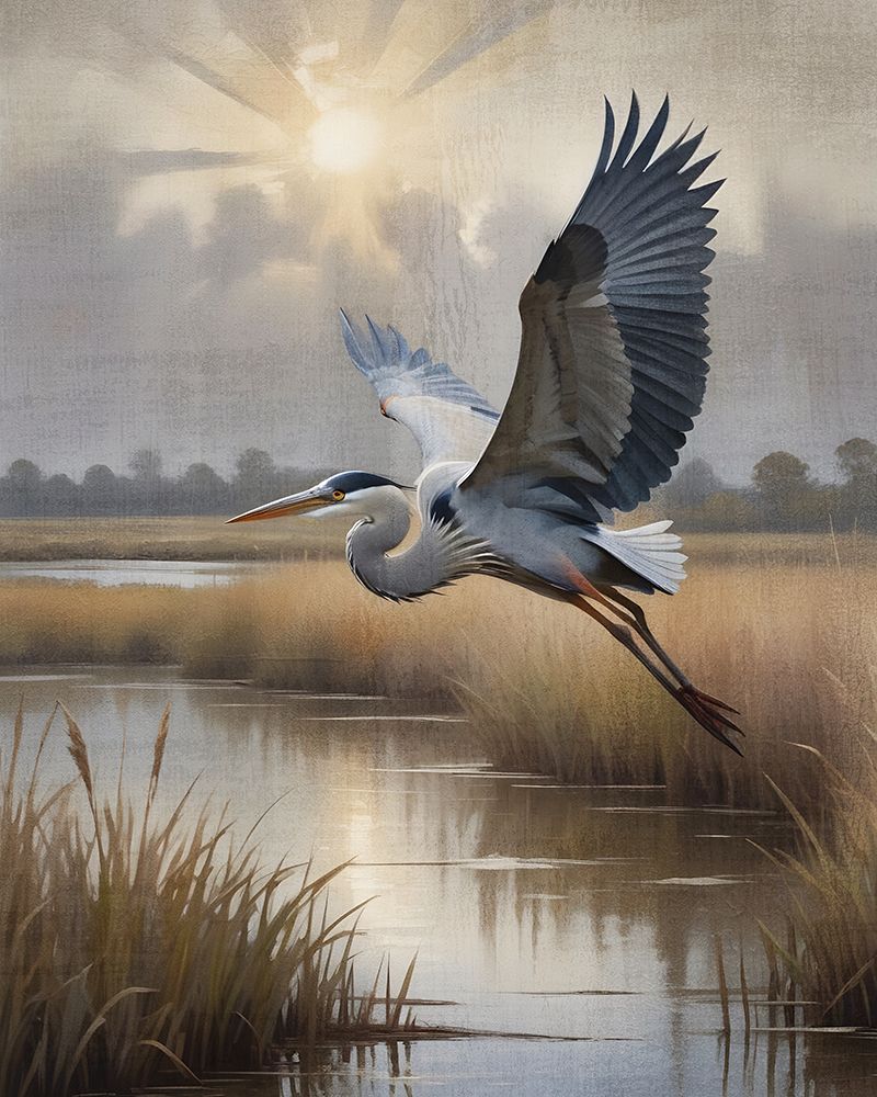 Heron II art print by Susan Arnot for $57.95 CAD