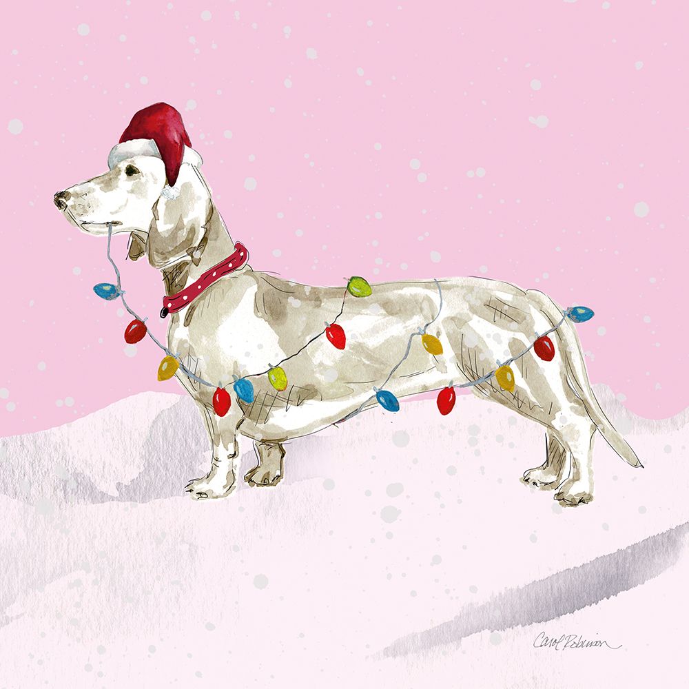 Christmas Dachshund art print by Carol Robinson for $57.95 CAD