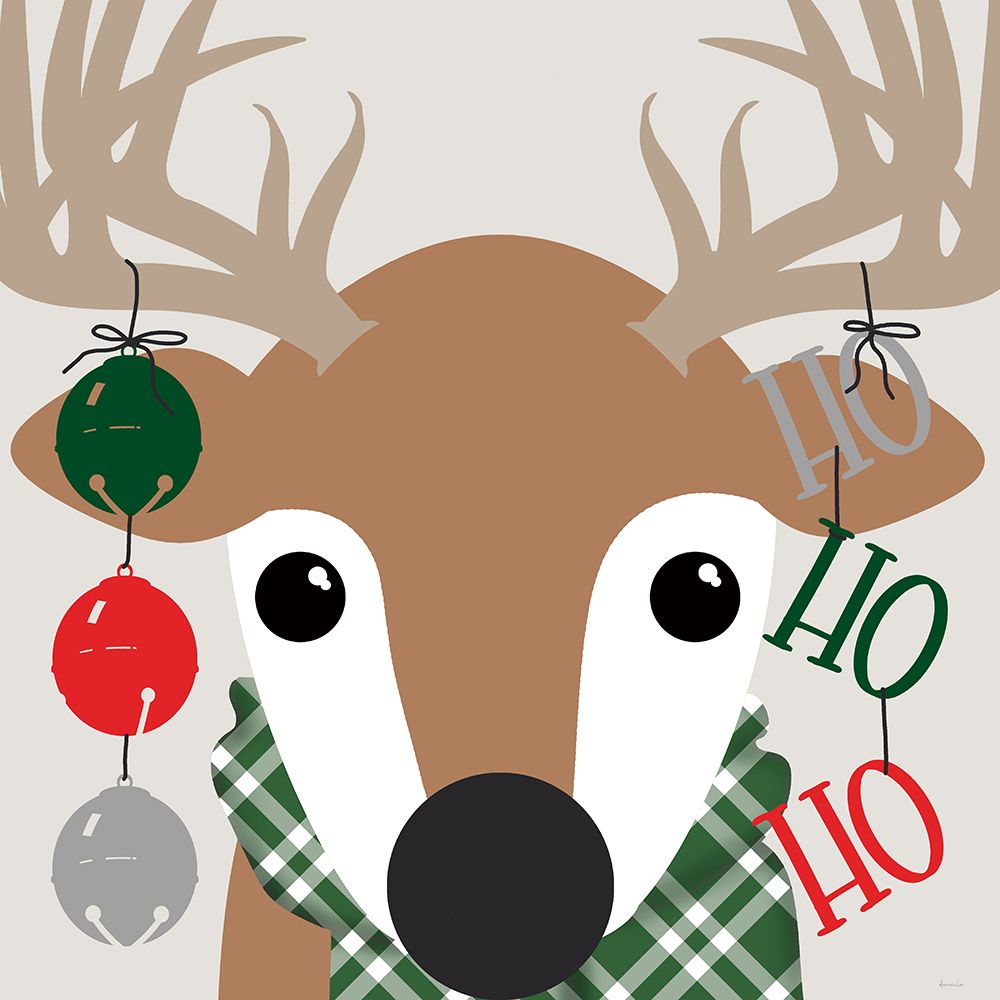 Ho Ho Ho Reindeer art print by Daniela Santiago for $57.95 CAD