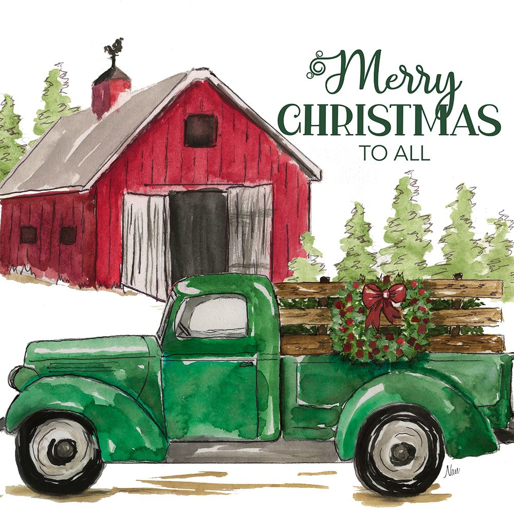 Merry Christmas to All art print by Nan for $57.95 CAD