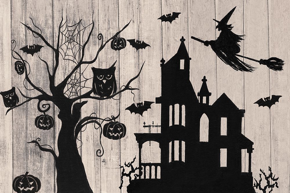 Night Owl Haunted House art print by Janet Tava for $57.95 CAD