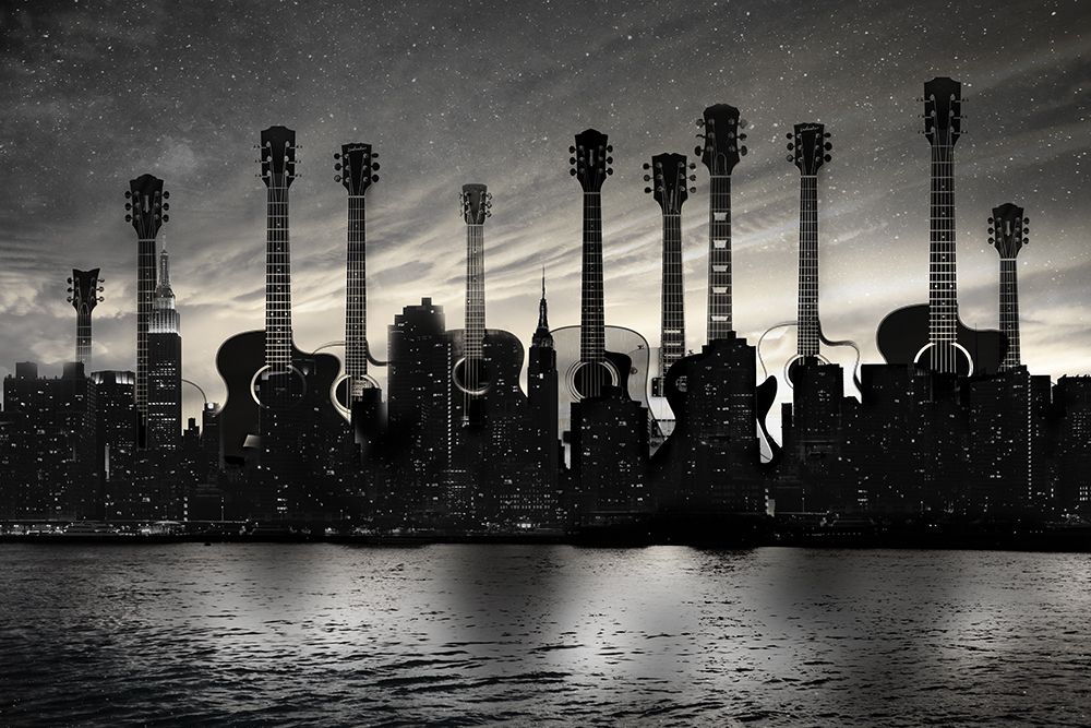 Manhattan Music Night art print by CAD Design for $57.95 CAD