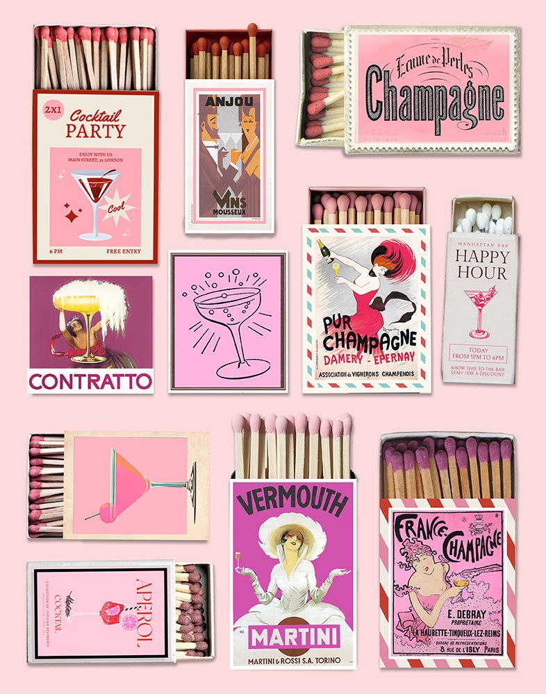 Matchbook Cocktails art print by CAD Design for $57.95 CAD