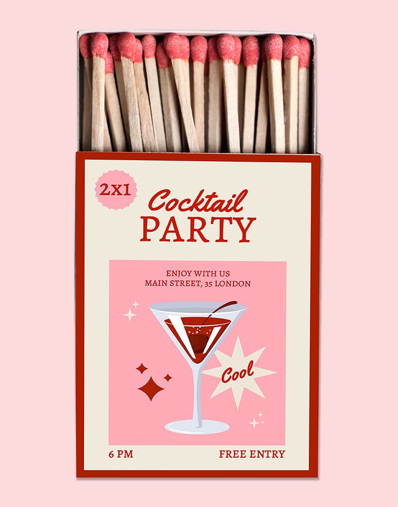 Matchbook Party art print by CAD Design for $57.95 CAD
