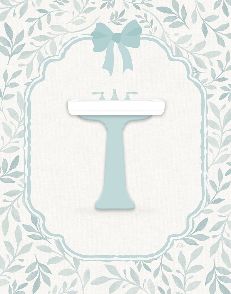 Blue Bow Bath II art print by Natalie Carpentieri for $57.95 CAD