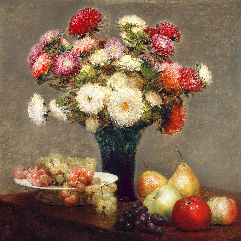 Asters and Fruit art print by Henri Fantin-Latour for $57.95 CAD