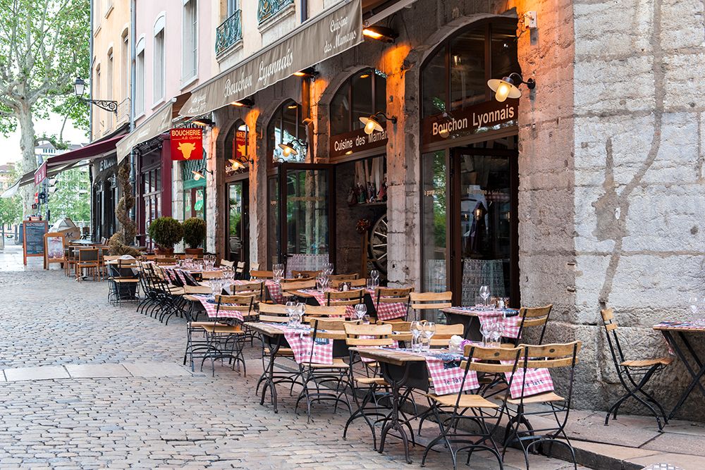 Cafe at Dawn art print by Superstock Partners LLC for $57.95 CAD