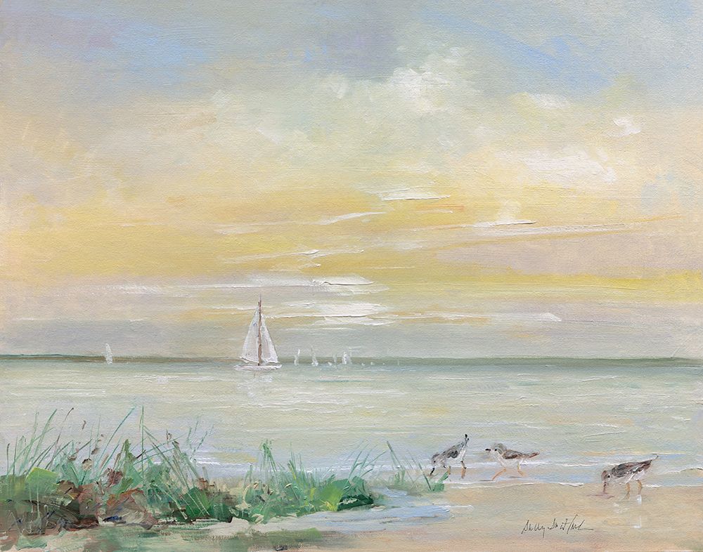 Sandpipers View art print by Sally Swatland for $57.95 CAD